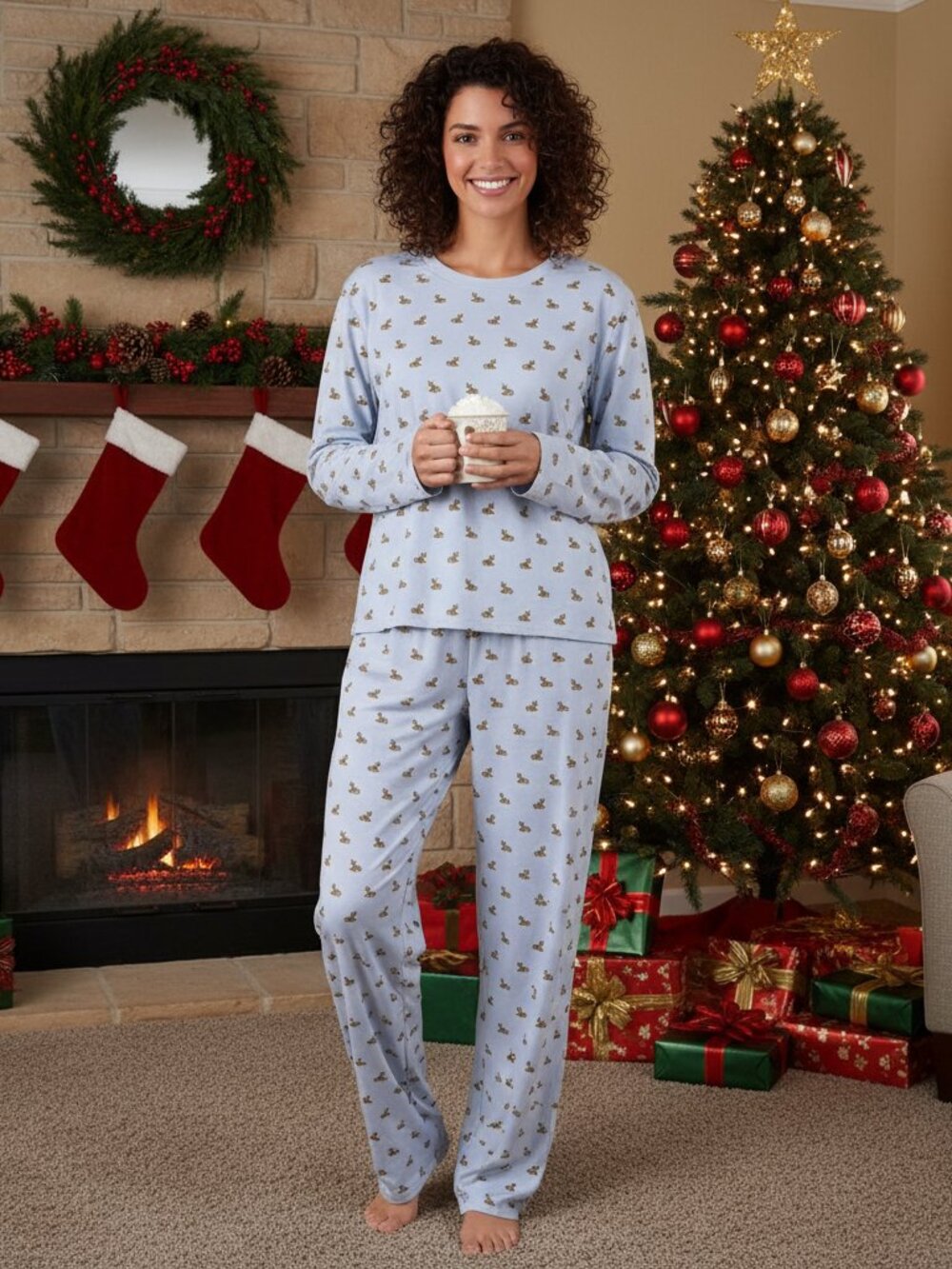 Skims Boyfriend Long Sleeve T-Shirt & Loose Pants Pajamas NWT XL